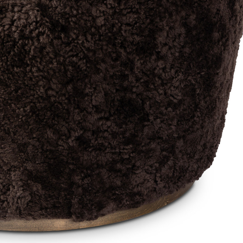 Aurora 26" Wide Swivel Armchair, Cocoa Shearling