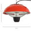 Outsunny Heater 1500W Electric Aluminium Ceiling Hanging Garden Light Lamp
