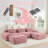 Anwen 5-Piece Modular Corduroy Sectional With 2 Ottomans, 32D High-Resilience Sponge Sofa For Living Room-59253874