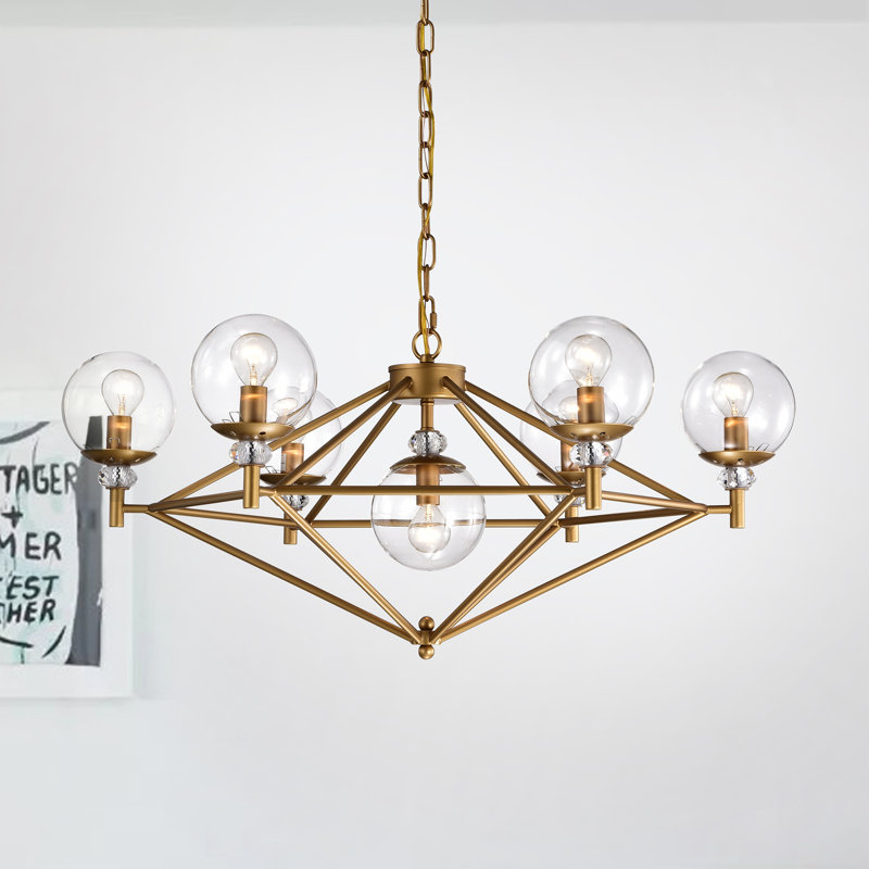 Luminaire suspendu géométrique 7 lumières unique Ewald