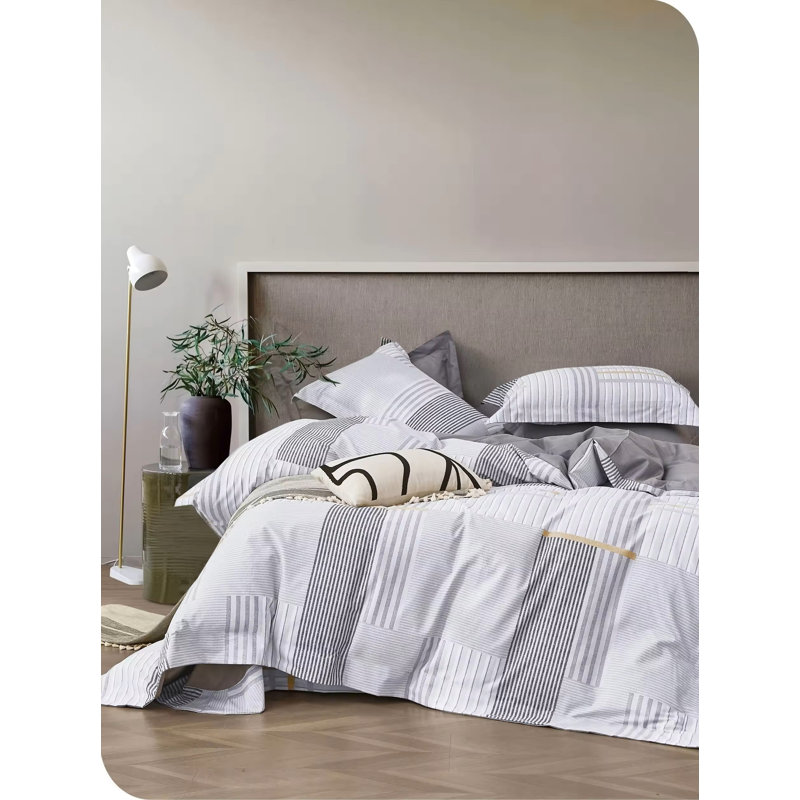 Ensemble de housse de couette Andrew en coton 400 fils, Double/Grand