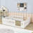 Full Wood Platform Bed With Guardrail-542431624
