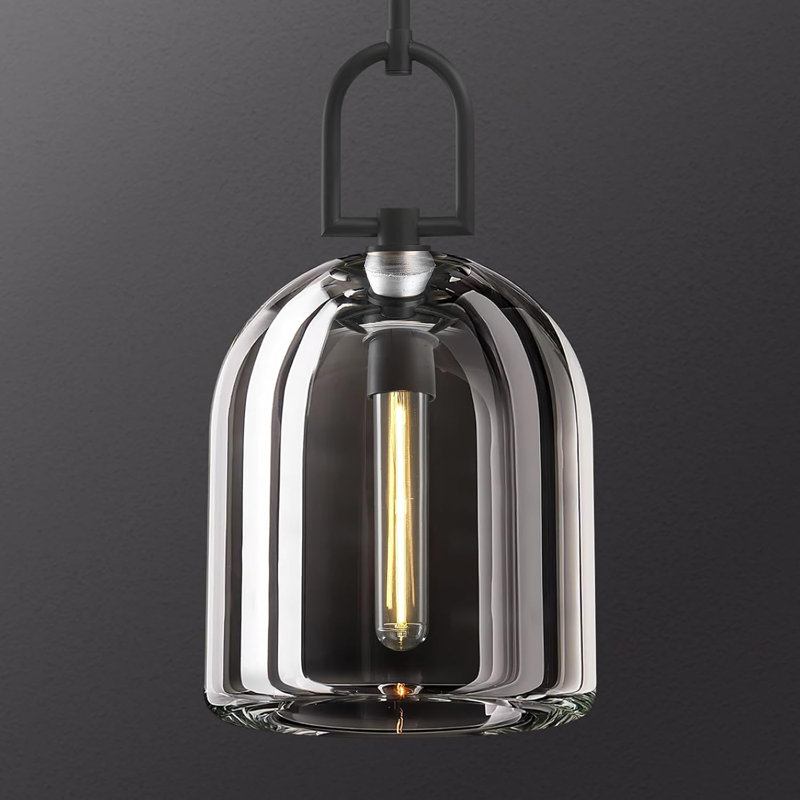 Luminaires suspendus en cristal cristal, îlot de cuisine moderne de 8 pouces, îlot de cuisine, luminaire suspendu en cristal et noir mat, luminaire suspendu intérieur, ampoule E12 incluse