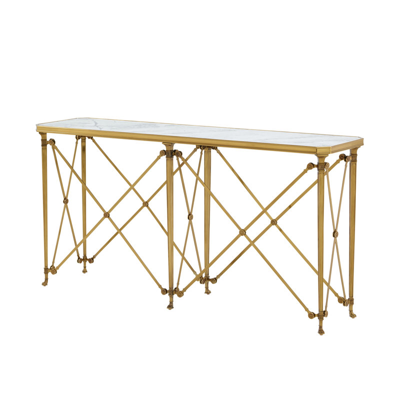Spencer London 64'' W Marble Console Table
