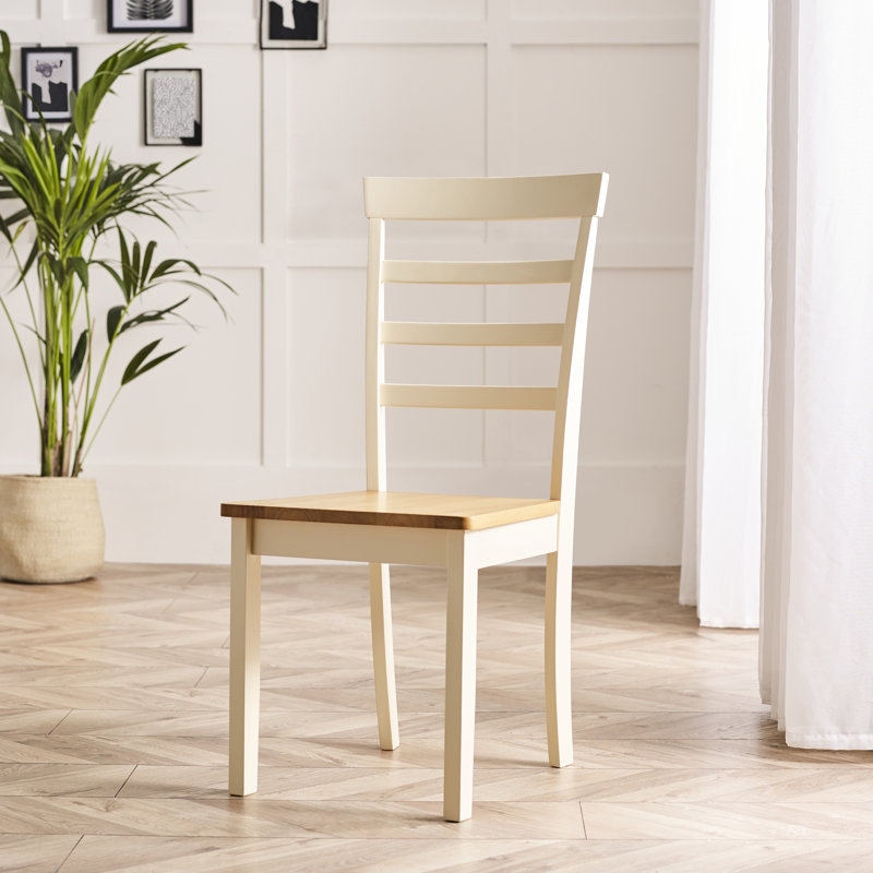 Whitley Solid Wood Dining Chair, Oak/Cream