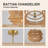 11.8" - Rattan - Brown - Chandelier
