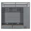 Lit mezzanine double avec tiroirs, tablettes et gris clair-1204083283