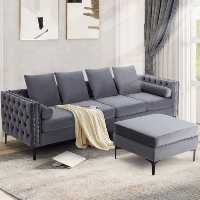 101.6'' Velvet Sofa
