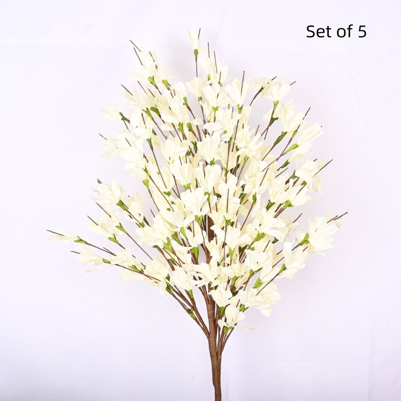 Faux forsythia, arrangement floral, Blanc