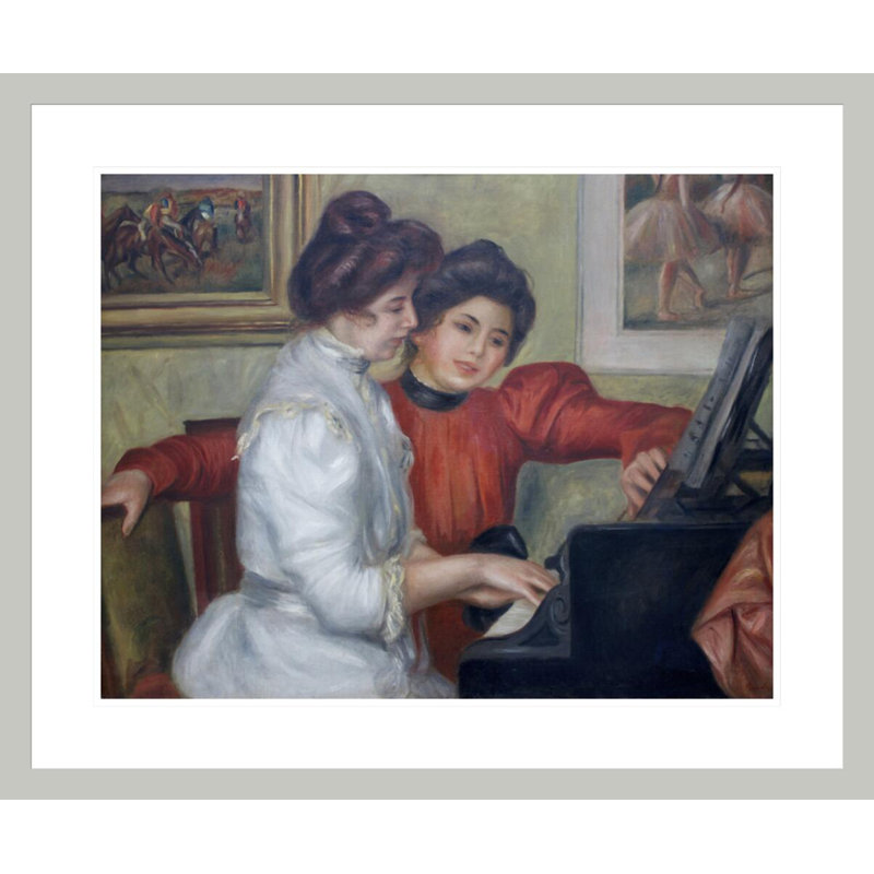«Yvonne and Christine Lerolle at the piano» par Pierre-Auguste Renoir, impression giclée encadrée, 23,5 po H x 28,28 po L
