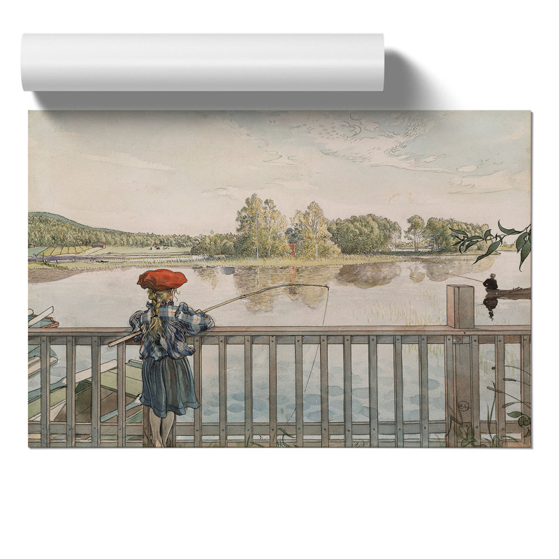 Lisbeth Angling by Carl Larsson - Frameless Print, 30cm H x 42cm W x 0.1cm D