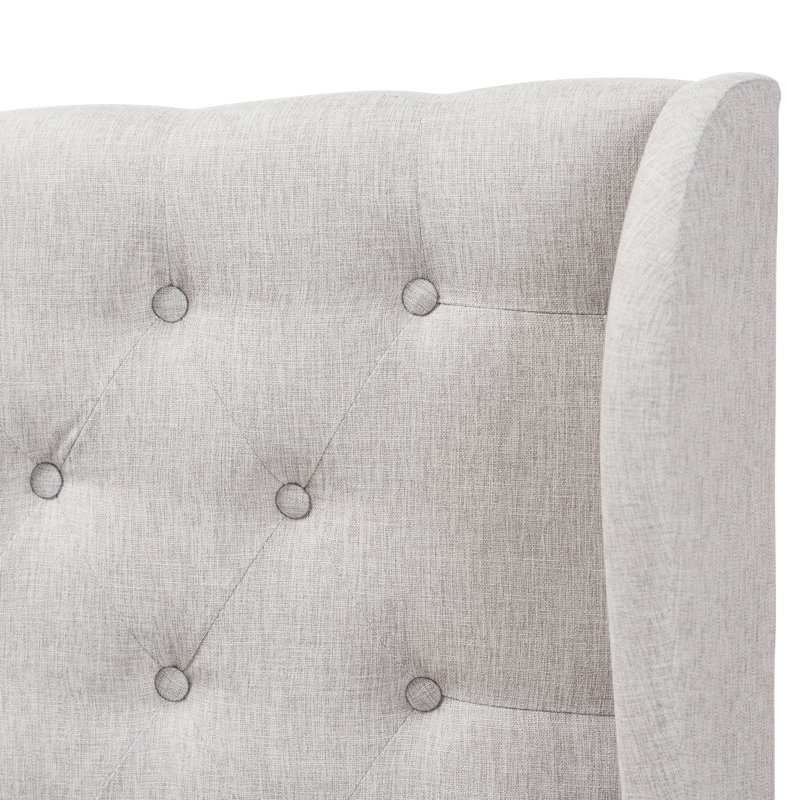Eremy Upholstered Headboard, Grayish Beige, Queen