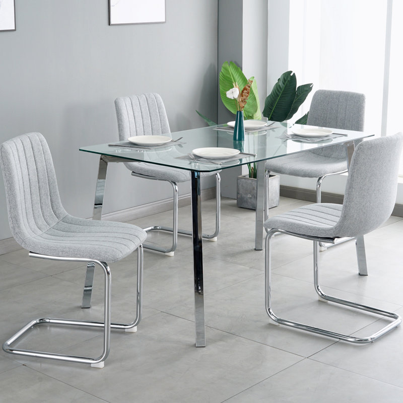 Chaise d'appoint Jenan, Gris clair