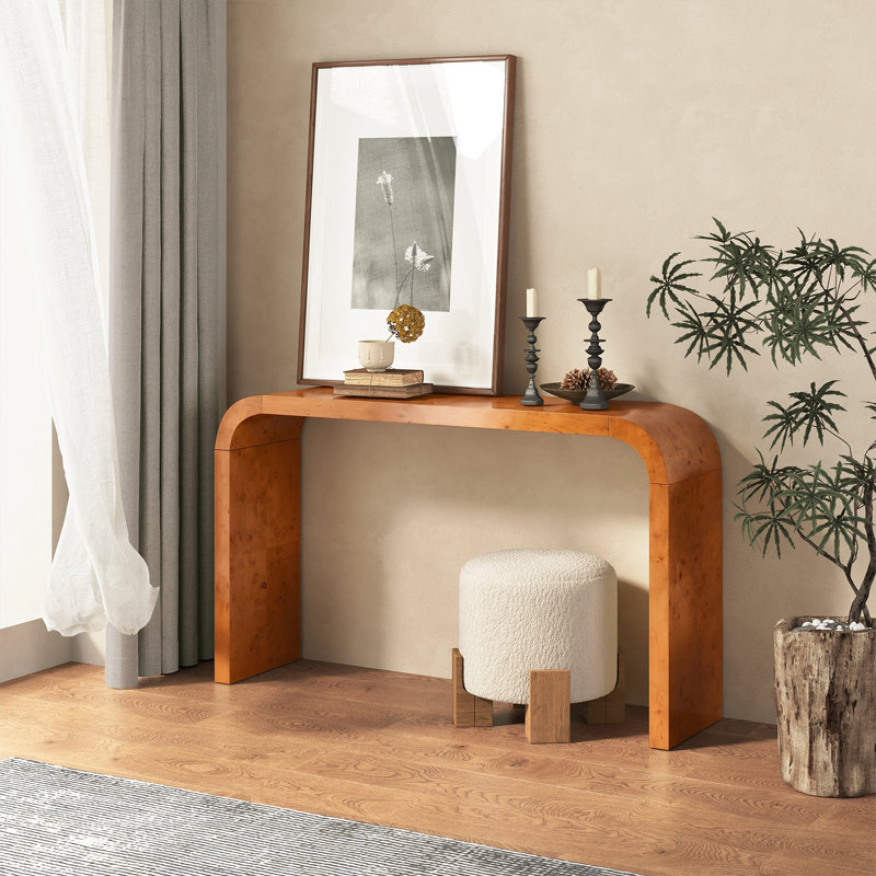 Kialah 51.97'' W Rectangular Console Table, Natural Wood