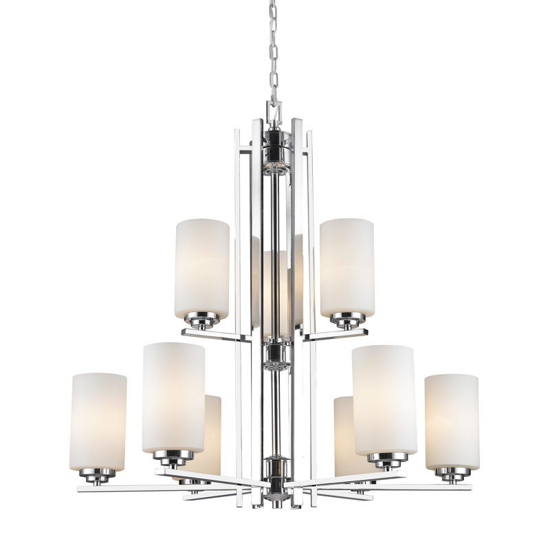 Lustre à niveaux ombrés 9 lumières Milam