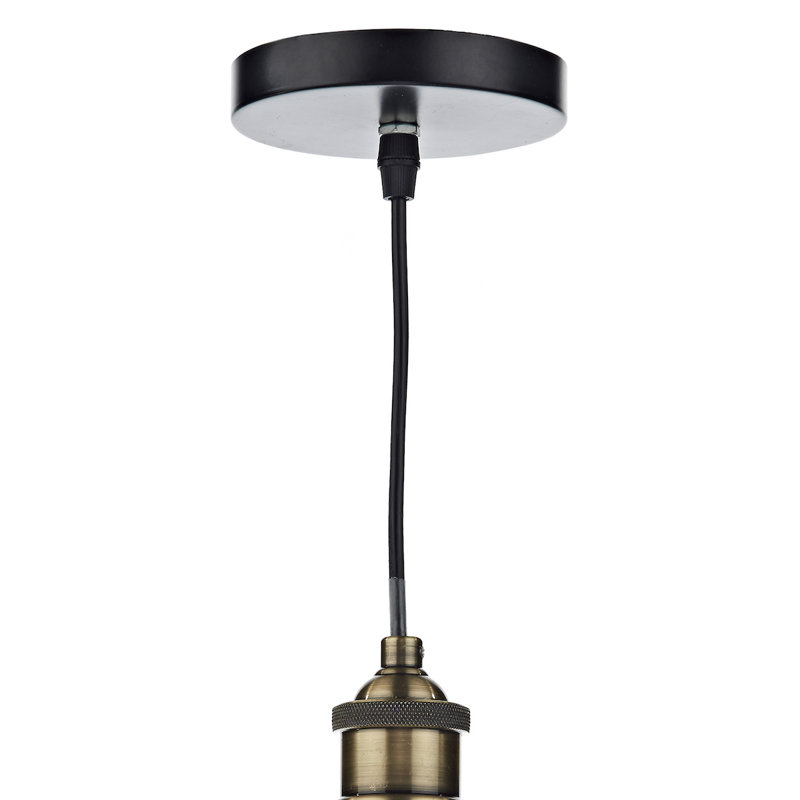 Alanna 1 - Light Cone Pendant, Brass/Black