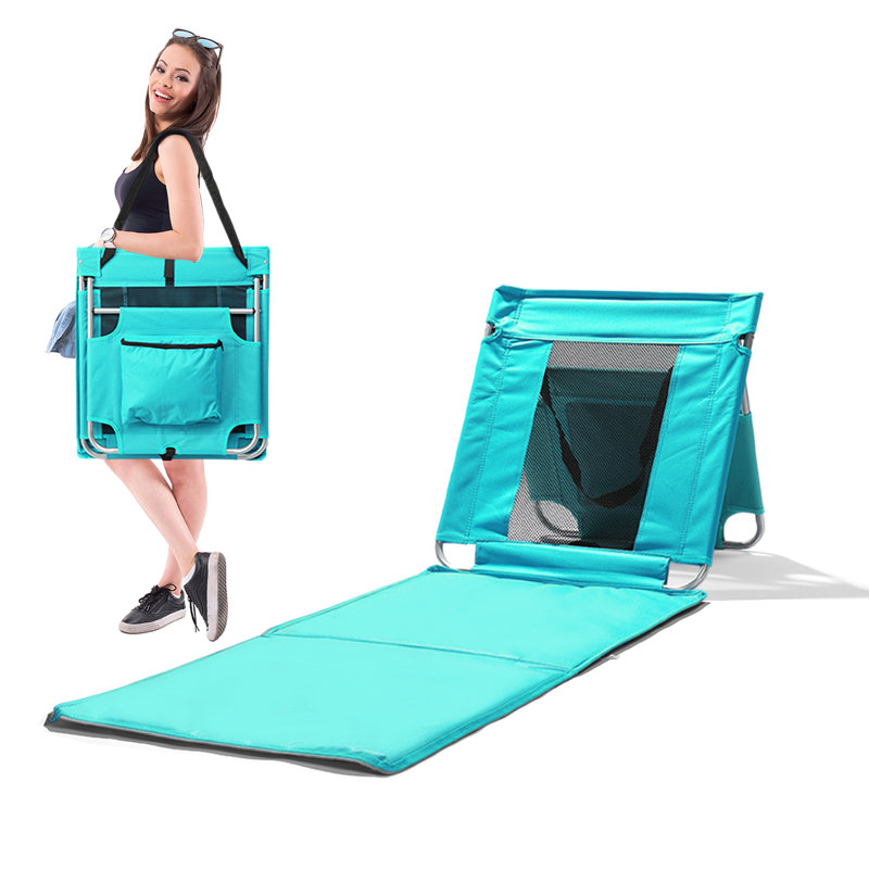 Patio Lightweight Foldable Beach Mat Lounge Chair, Green
