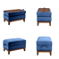 Idrissi 30.8"  Wide Mordern Rectangle Upholstered Storage Ottomans