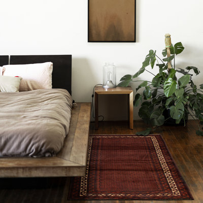 One-of-a-Kind Rectangle 4'1" X 6'5" 1990s Wool Area Rug Dark Brown