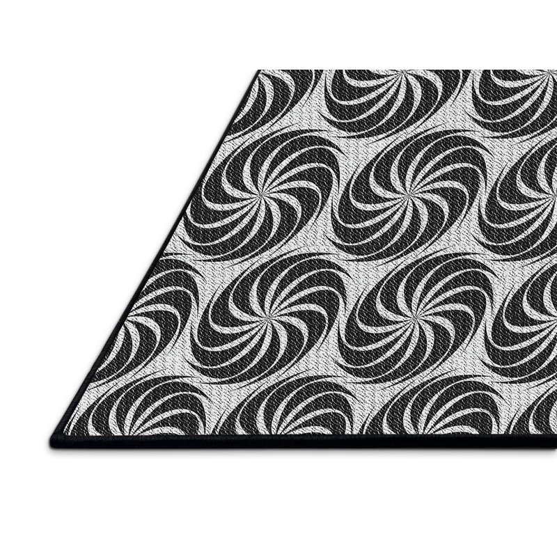 Tapis gris Power Loom, Rectangle 5 pi x 7 pi