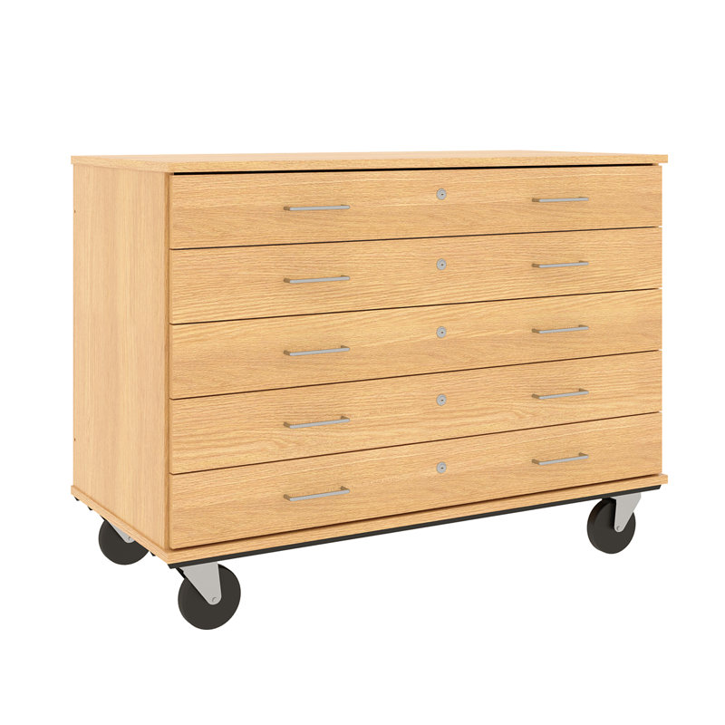 Armoire mobile à 5 compartiments avec roulettes, H 36 po x l 48 po x P 24 po, Palmeraie orange