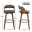Swivel Upholstered and Faux Leather Bar Stool-772427364-772427365