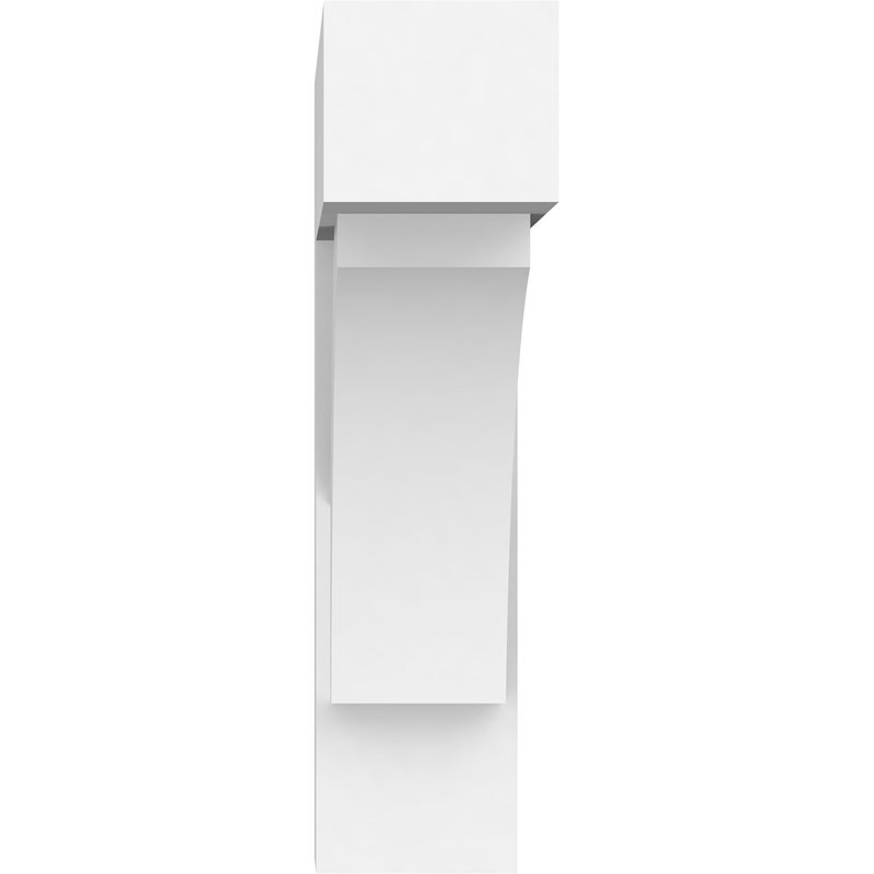 Standard Thorton Architectural Grade PVC Bracket with Block Ends, 14"H x 3"W x 14"D