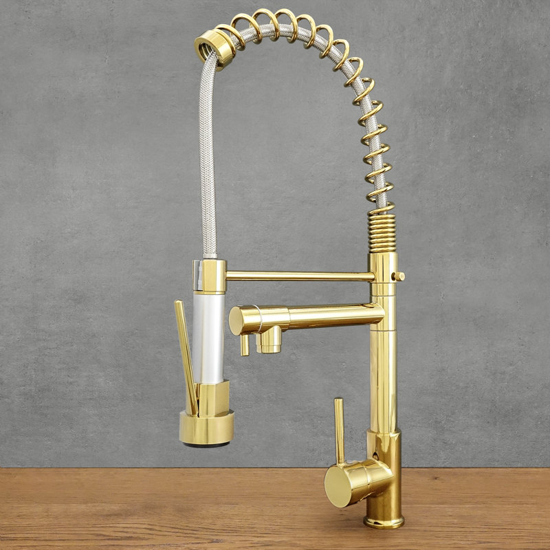 Belfry Kitchen Kitchen Faucet, Gold