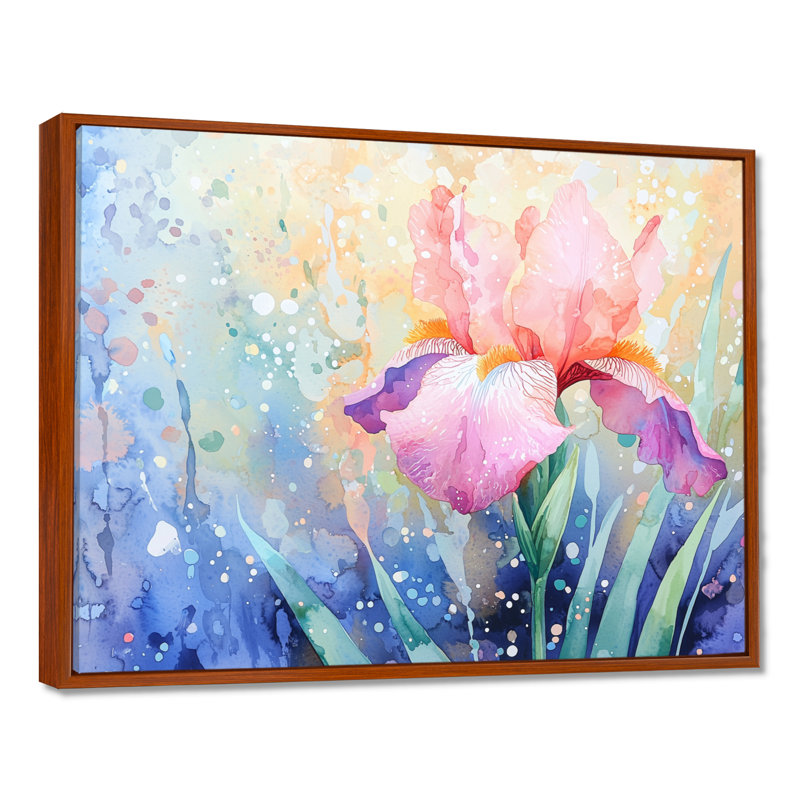 «Summer Glowing Symphony Of Iris II», reproduction d'art iris, Brun, H 12 po x l 20 po