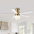 52" Flush Mount Dimmable LED Ceiling Fan With Remote Control, 3 Color Lights, 6-Speed Reversible DC Motor, 4"/10" Downrods
