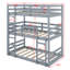 Triple lit superposé avec échelles et garde-corps intégrés pour chambre d'enfant, lit superposé avec lit superposé simple détachable pour dortoir, chambre d'amis, lit simple au-dessus d'un lit simple au-dessus d'un lit simple-660468484