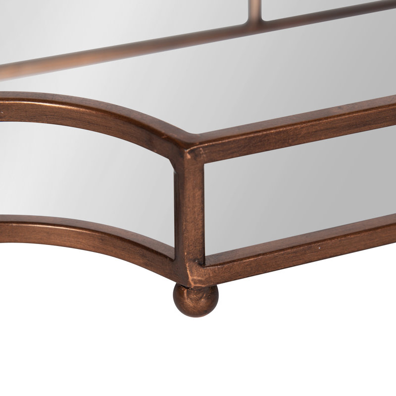 Plateau en verre Brionna, Brun