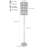 62"H GREY/WHITE RETRO FLOOR LAMP