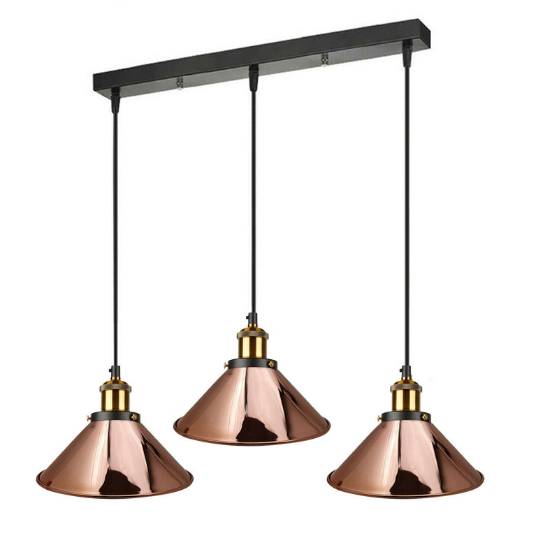 Mcreynolds 3 - Light Kitchen Island Pendant, Rose Gold