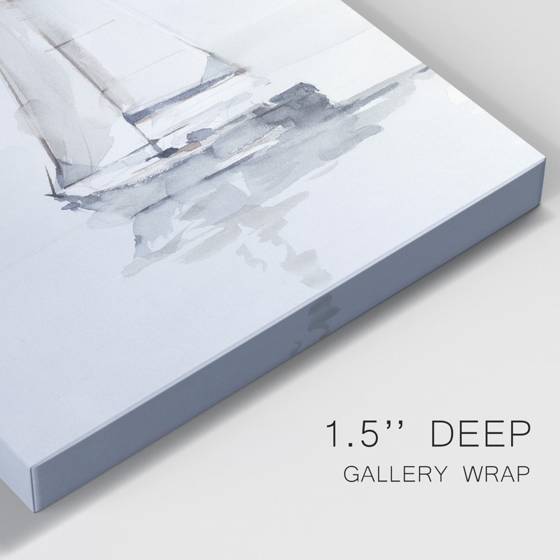 Misty Harbor I, toile tendue avec châssis de qualité supérieure - prête à être accrochée, H 18 po x l 12 po x P 1 po