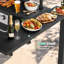 Belmont 6 pi x 8 pi Gazebo extérieur avec barbecue à toit rigide et toit en pente, comptoir de bar avec crochets et ouvre-porte-136841922