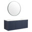 Petit meuble-lavabo mural sans lavabo, porte de 48 po à fermeture douce, armoire de rangement en contreplaqué bleu marine avec lavabo, charnière de porte de 48 po, surface