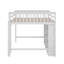 Lit mezzanine double avec 8 tablettes ouvertes-157930014