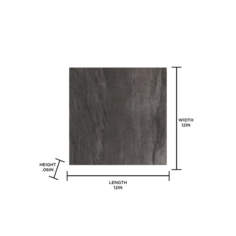 Carreau de vinyle 12 po x 12 po x 1,52 mm