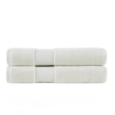 2 PCS 35X70" - 2PK 100% Cotton Bath Sheet Set White