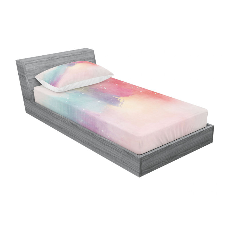 Microfiber Ombre Sheet Set, Twin Sheet Set with Fitted Sheet