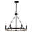 6 - Light Dimmable Wagon Wheel Chandelier