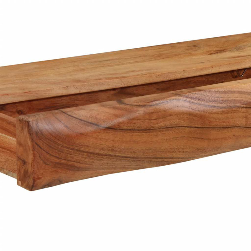 Wall Shelves 2 Pcs Solid Wood Acacia, 8cm H x 80cm W x 17cm D