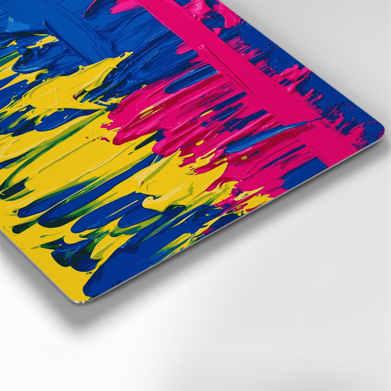 Art mural abstrait en métal 41, H 8 po x l 8 po