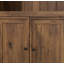 Étagère de présentation à 4 niveaux, avec lumière chaude au plafond à DEL, bibliothèques de ferme autoportantes avec rangement et portes, bibliothèque avec tablettes en verre réglables pour la maison et le bureau