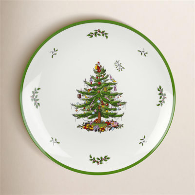 Christmas Tree Melamine Round Platter