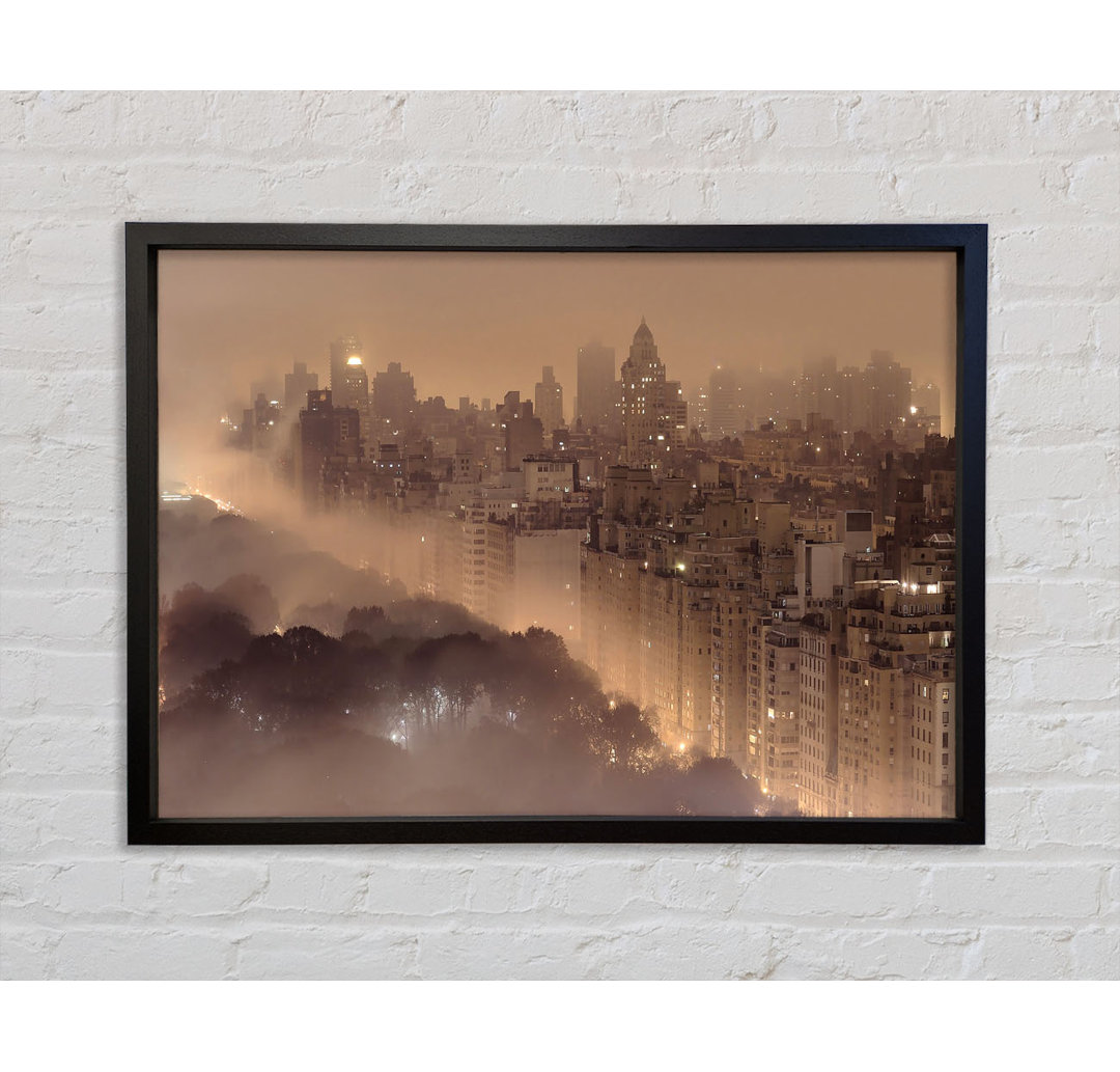 New York Fog - Einzelner Bilderrahmen Kunstdrucke auf Leinwand