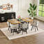 Ensemble de table de salle à manger rectangulaire 7 pièces, ensemble de table d'intérieur moderne pour salle à manger
