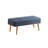 Karyana Scandinavian Extendable Dining Table & Chairs Set (4 Pieces), Atlantic Pine & Dark Blue | 100% Melamine Coated Particle Board, Table: 50.8 x 29.5 x 31.5 in, Chairs: 18.5 x 35.4 x 17.7 in | Stylish and Functional for Modern Homes