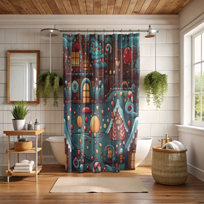 Gingerbread Retreat - Premium Shower Curtain